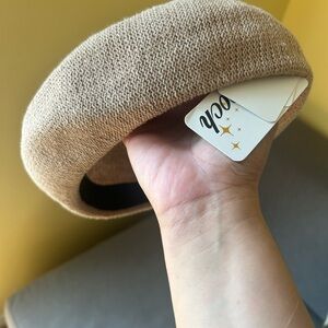 Lightweight Tan Knit Beret